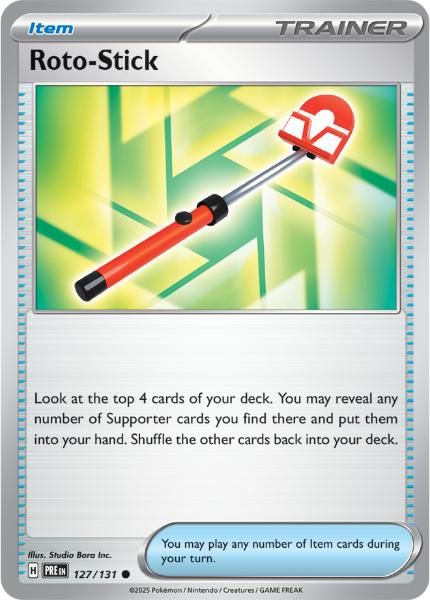 SV8.5 - Prismatic Evolutions - 127/131 - Roto-Stick - Common - Poké Ball