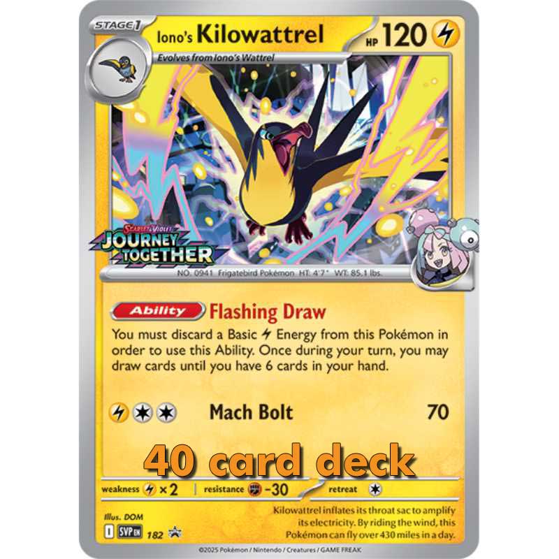 Pokemon, SEALED Build & Battle Journey Together (SV9) 40-korts lek med Iono's Kilowattrel [SVP182]
