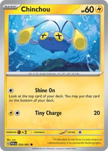 SV4.5 - Paldean Fates - 020/091 - Chinchou - Common Reverse