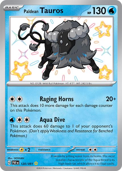 SV4.5 - Paldean Fates - 120/091 - Paldean Tauros - Shiny Rare