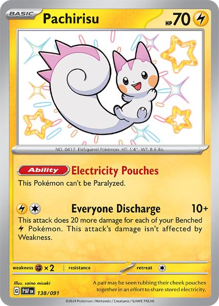 SV4.5 - Paldean Fates - 138/091 - Pachirisu - Shiny Rare