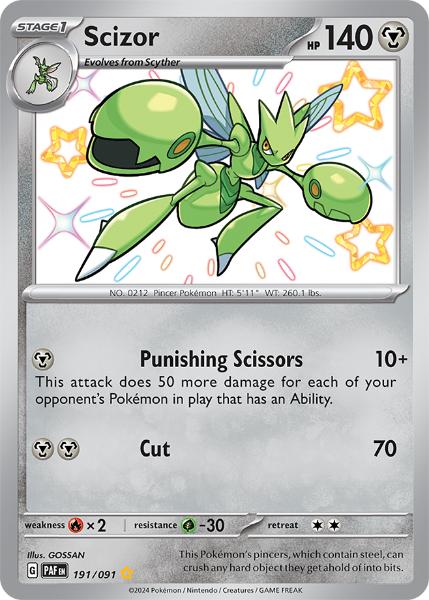 SV4.5 - Paldean Fates - 191/091 - Scizor - Shiny Rare