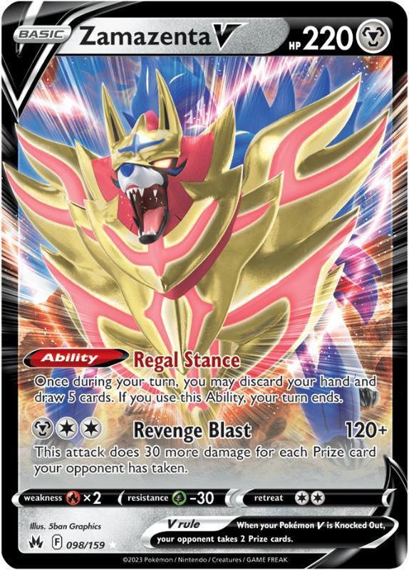 SWSH12.5 - Crown Zenith - 098/159 - Zamazenta V - Rare