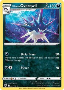 SWSH10 - Astral Radiance - 091/189 - Hisuian Overqwil - Rare