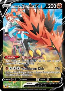 SWSH10 - Astral Radiance - TG19/TG30 - Galarian Zapdos V