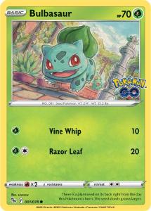 SWSH10.5 - Pokemon GO - 001/078 - Bulbasaur - Common Reverse