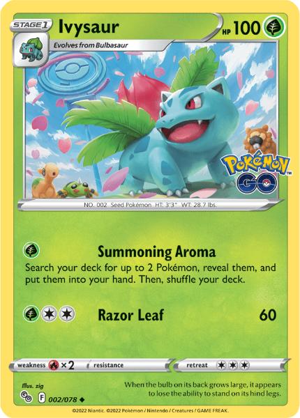 SWSH10.5 - Pokemon GO - 002/078 - Ivysaur - Uncommon Reverse