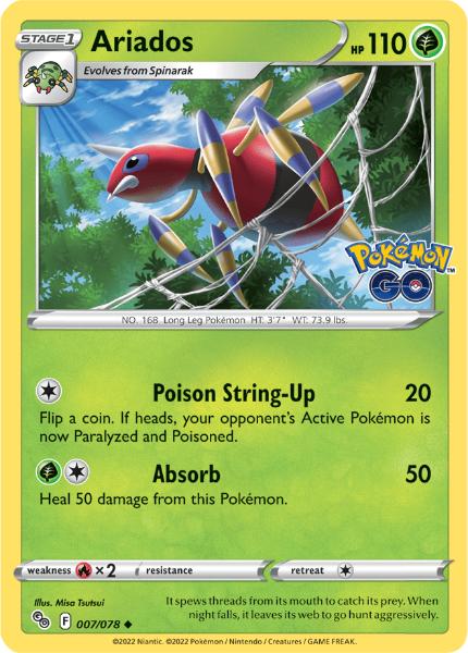 SWSH10.5 - Pokemon GO - 007/078 - Ariados - Uncommon Reverse