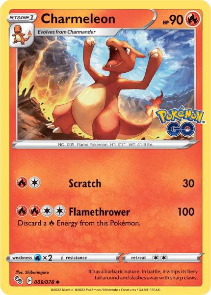 SWSH10.5 - Pokemon GO - 009/078 - Charmeleon - Uncommon Reverse