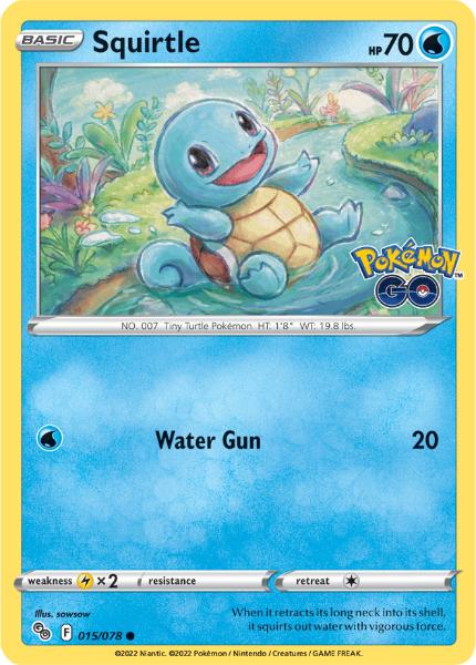 SWSH10.5 - Pokemon GO - 015/078 - Squirtle - Common Reverse