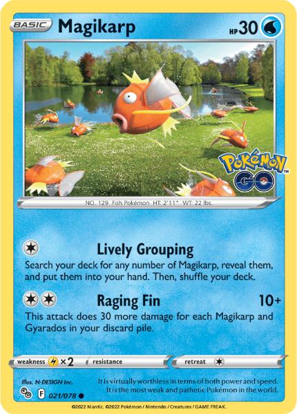 SWSH10.5 - Pokemon GO - 021/078 - Magikarp - Common Reverse