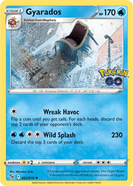 SWSH10.5 - Pokemon GO - 022/078 - Gyarados - Holo Rare Reverse