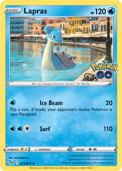 SWSH10.5 - Pokemon GO - 023/078 - Lapras - Holo Rare Reverse