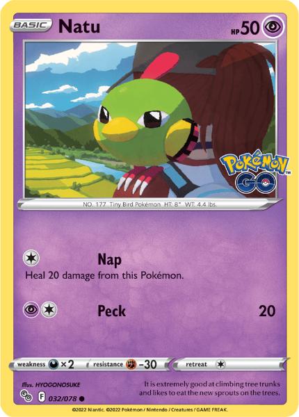 SWSH10.5 - Pokemon GO - 032/078 - Natu - Common Reverse