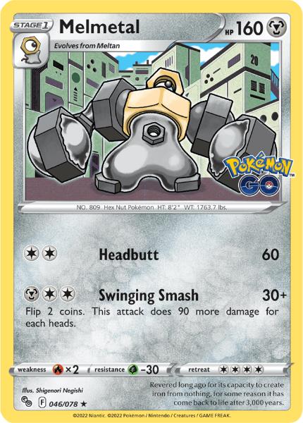 SWSH10.5 - Pokemon GO - 046/078 - Melmetal - Holo Rare Reverse