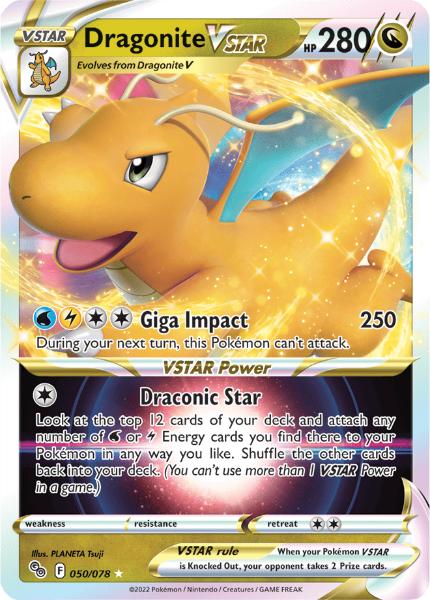 SWSH10.5 - Pokemon GO - 050/078 - Dragonite VSTAR - Rare