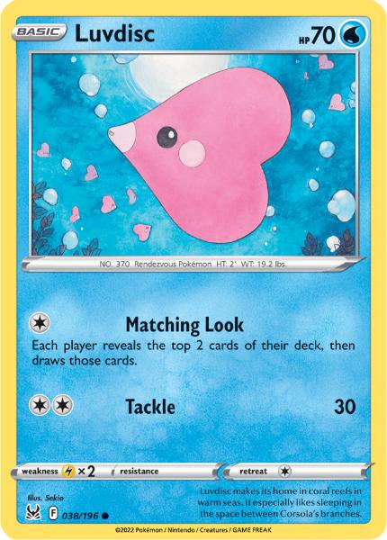 SWSH11 - Lost Origin - 038/196 - Luvdisc - Common