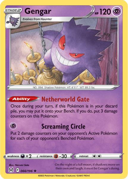 SWSH11 - Lost Origin - 066/196 - Gengar - Holo Rare