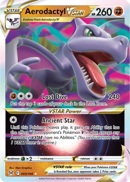 SWSH11 - Lost Origin - 093/196 - Aerodactyl VSTAR - Rare