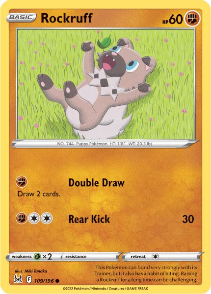 SWSH11 - Lost Origin - 109/196 - Rockruff - Common Reverse