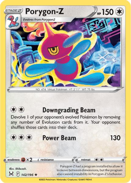 SWSH11 - Lost Origin - 142/196 - Porygon-Z - Rare Reverse