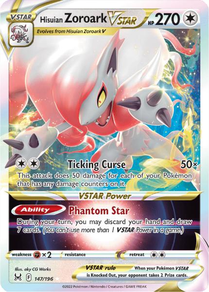 SWSH11 - Lost Origin - 147/196 - Hisuian Zoroark VSTAR - Rare