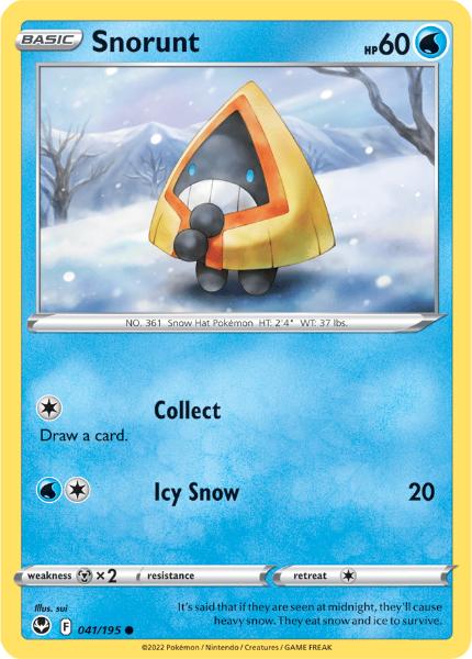 SWSH12 - Silver Tempest - 041/195 - Snorunt - Common Reverse