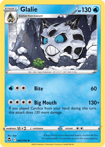 SWSH12 - Silver Tempest - 042/195 - Glalie - Uncommon Reverse