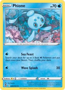 SWSH12 - Silver Tempest - 045/195 - Phione - Rare Reverse