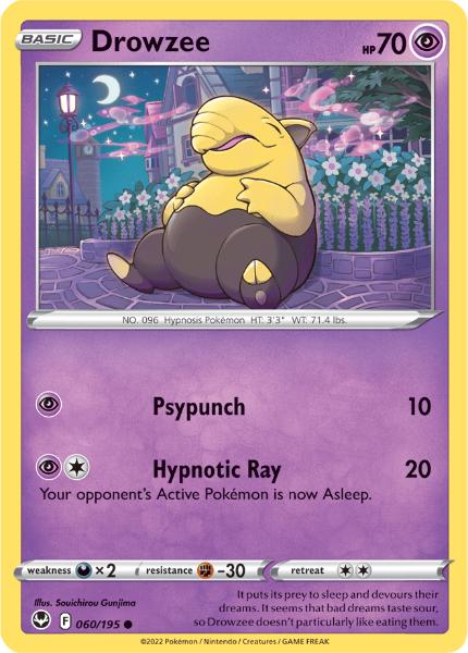 SWSH12 - Silver Tempest - 060/195 - Drowzee - Common Reverse