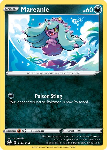 SWSH12 - Silver Tempest - 114/195 - Mareanie - Common Reverse