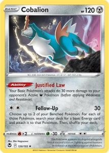 SWSH12 - Silver Tempest - 126/195 - Cobalion - Rare