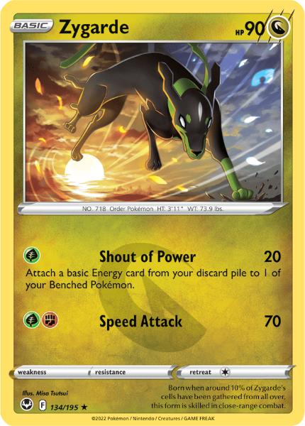 SWSH12 - Silver Tempest - 134/195 - Zygarde - Rare Reverse