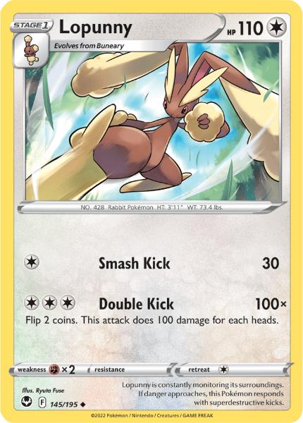 SWSH12 - Silver Tempest - 145/195 - Lopunny - Uncommon Reverse