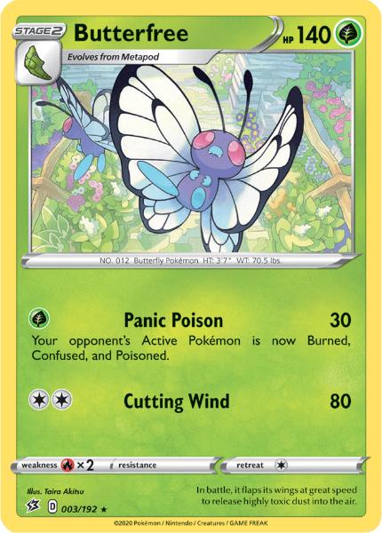 SWSH2 - Rebel Clash - 003/192 - Butterfree - Rare