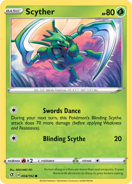 SWSH2 - Rebel Clash - 004/192 - Scyther - Common Reverse