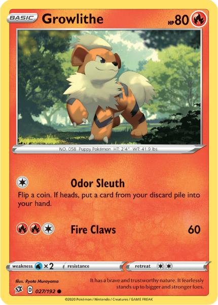 SWSH2 - Rebel Clash - 027/192 - Growlithe - Common