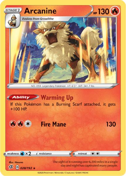 SWSH2 - Rebel Clash - 028/192 - Arcanine - Rare