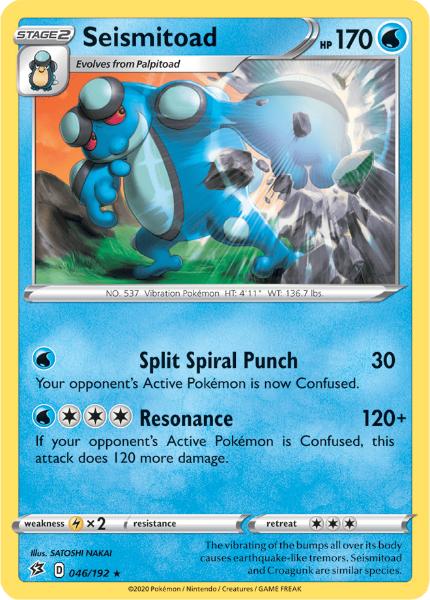 SWSH2 - Rebel Clash - 046/192 - Seismitoad - Rare