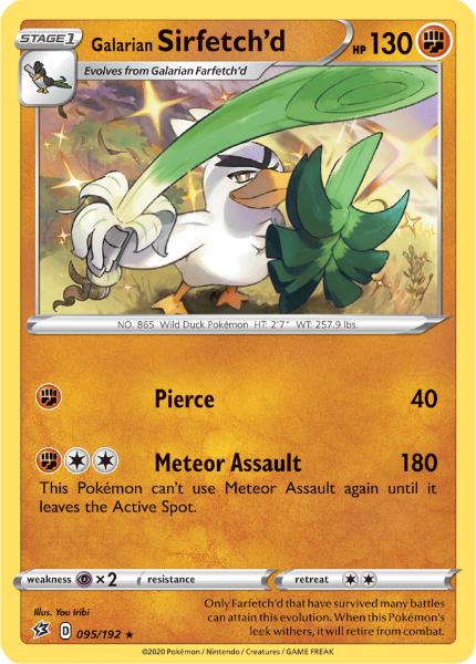 SWSH2 - Rebel Clash - 095/192 - Galarian Sirfetch’d - Cosmos Holo PROMO [Knock Out Collection]