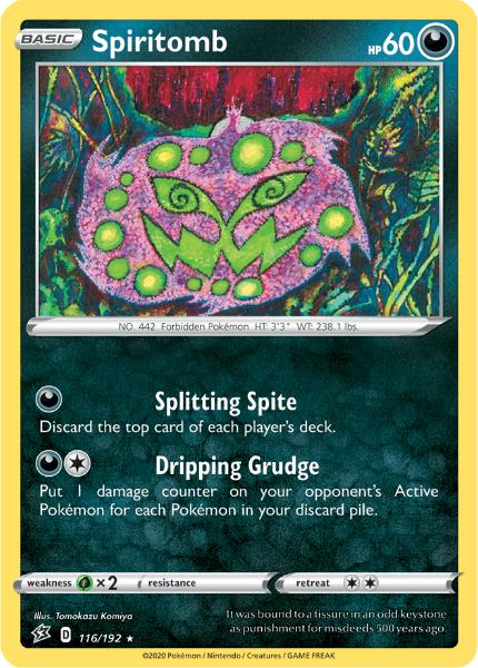 SWSH2 - Rebel Clash - 116/192 - Spiritomb - Rare Reverse