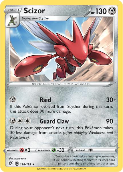 SWSH2 - Rebel Clash - 128/192 - Scizor - Rare