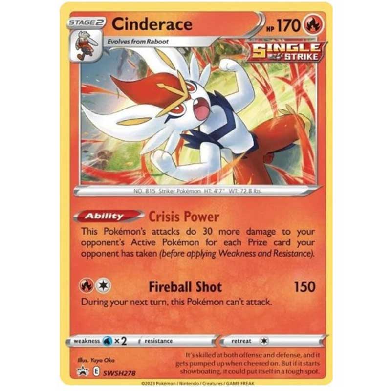 Cinderace - SWSH278 - SWSH: Sword & Shield Promo Cards