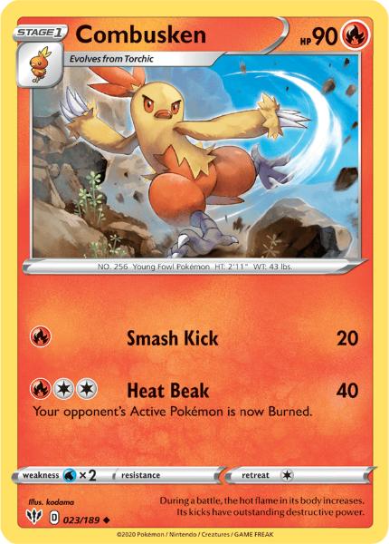 SWSH3 - Darkness Ablaze - 023/189 - Combusken - Uncommon