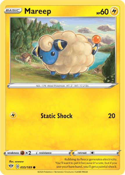 SWSH3 - Darkness Ablaze - 055/189 - Mareep - Common