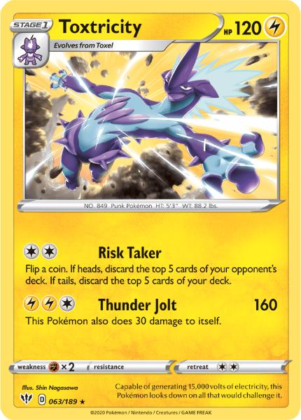 SWSH3 - Darkness Ablaze - 063/189 - Toxtricity - Cosmos Holo PROMO [Knock Out Collection]