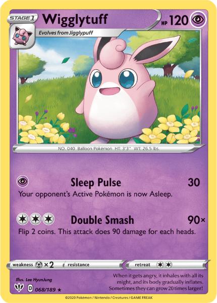 SWSH3 - Darkness Ablaze - 068/189 - Wigglytuff - Rare