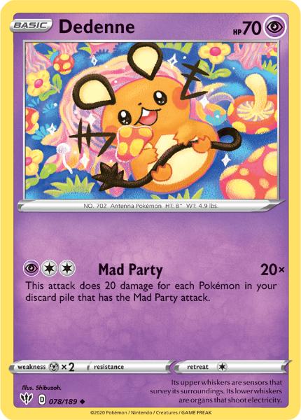 SWSH3 - Darkness Ablaze - 078/189 - Dedenne - Uncommon Reverse