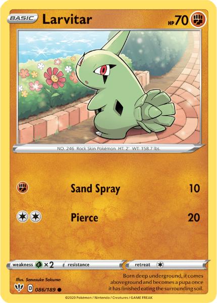 SWSH3 - Darkness Ablaze - 086/189 - Larvitar - Common