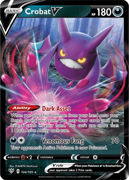 SWSH3 - Darkness Ablaze - 104/189 - Crobat V - Rare